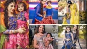 Matching mother daughter dresses