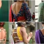 Saree blouse back neck design