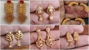 Simple daily wear gold earrings