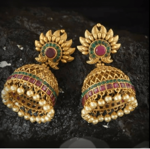 Antique Gold Jhumka