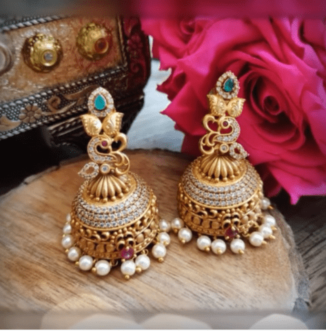 Antique Gold Jhumka