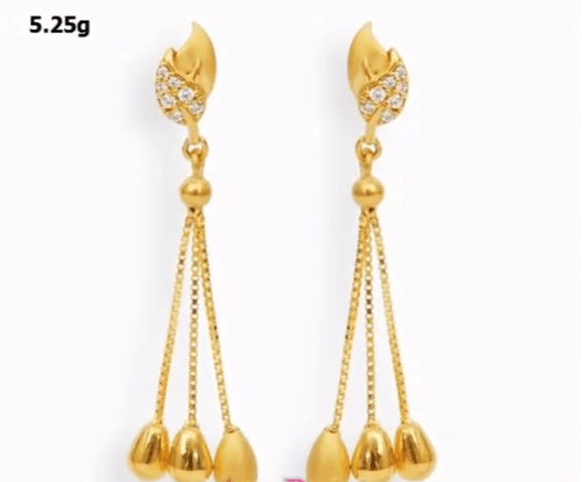 Light Weight Gold Earrings