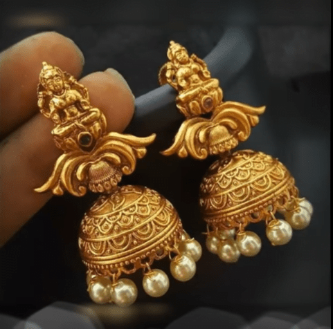 Latest beautiful antique gold jhumka designs - Simple Craft Idea