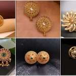 gold stud earrings
