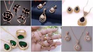 One tola gold 22k sets designs light weight designs with stones