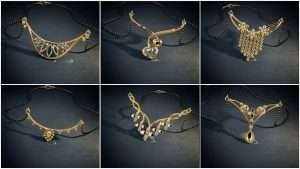 Gold and diamond mangalsutra