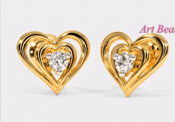 Light Weight Small Gold Earrings