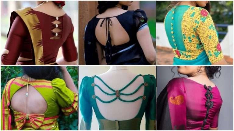 Trendy blouse back neck design