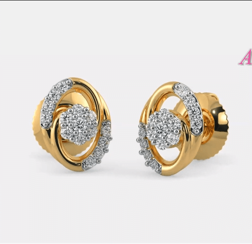 Light Weight Small Gold Earrings