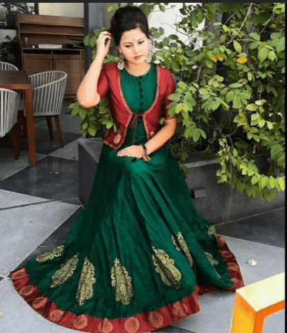 Old saree gown ideas