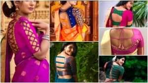 silk saree blouse design ideas