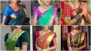 Classy silk saree blouse design