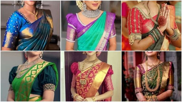 Classy silk saree blouse design