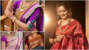 Simple saree blouse design