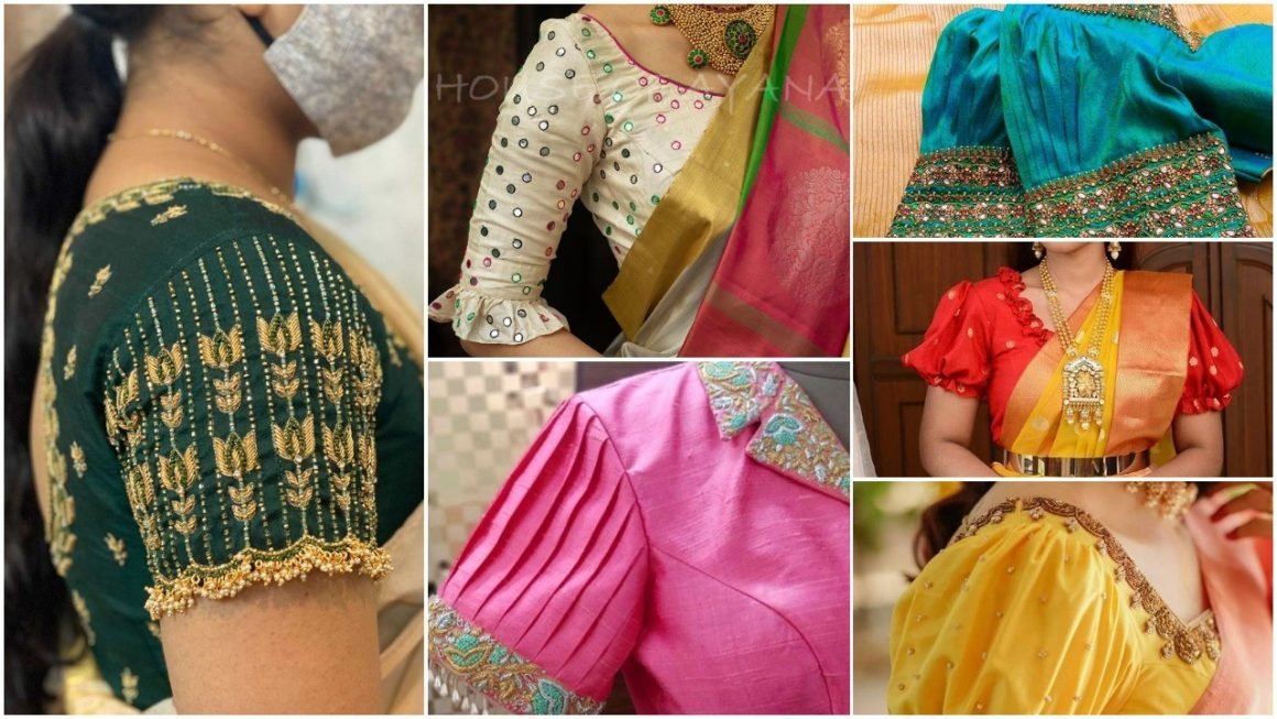 Saree blouse sleeve designs