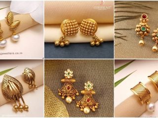 gold earrings design