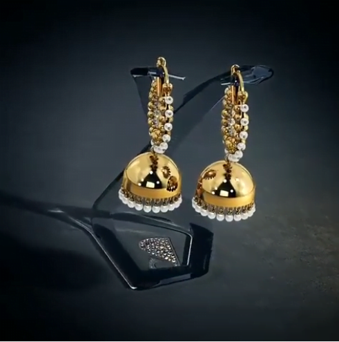 gold jhumka earring designs