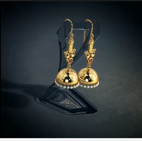 gold jhumka earring designs