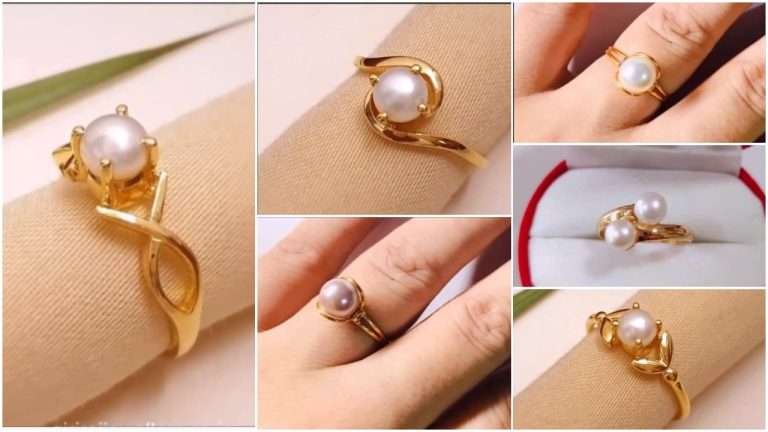 Latest pearl rings designs