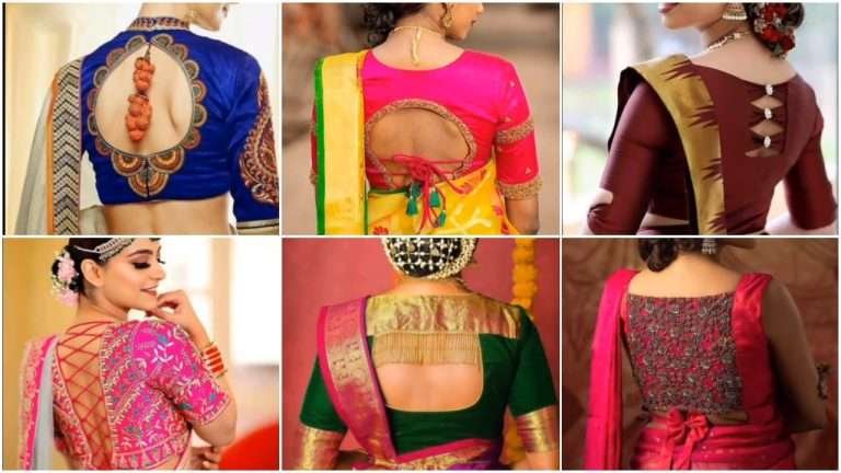 Beautiful party wear designer blouse back neck designs