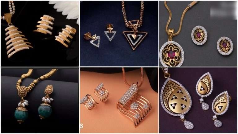 Latest model gold chain pendant sets
