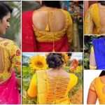 yellow blouse designs