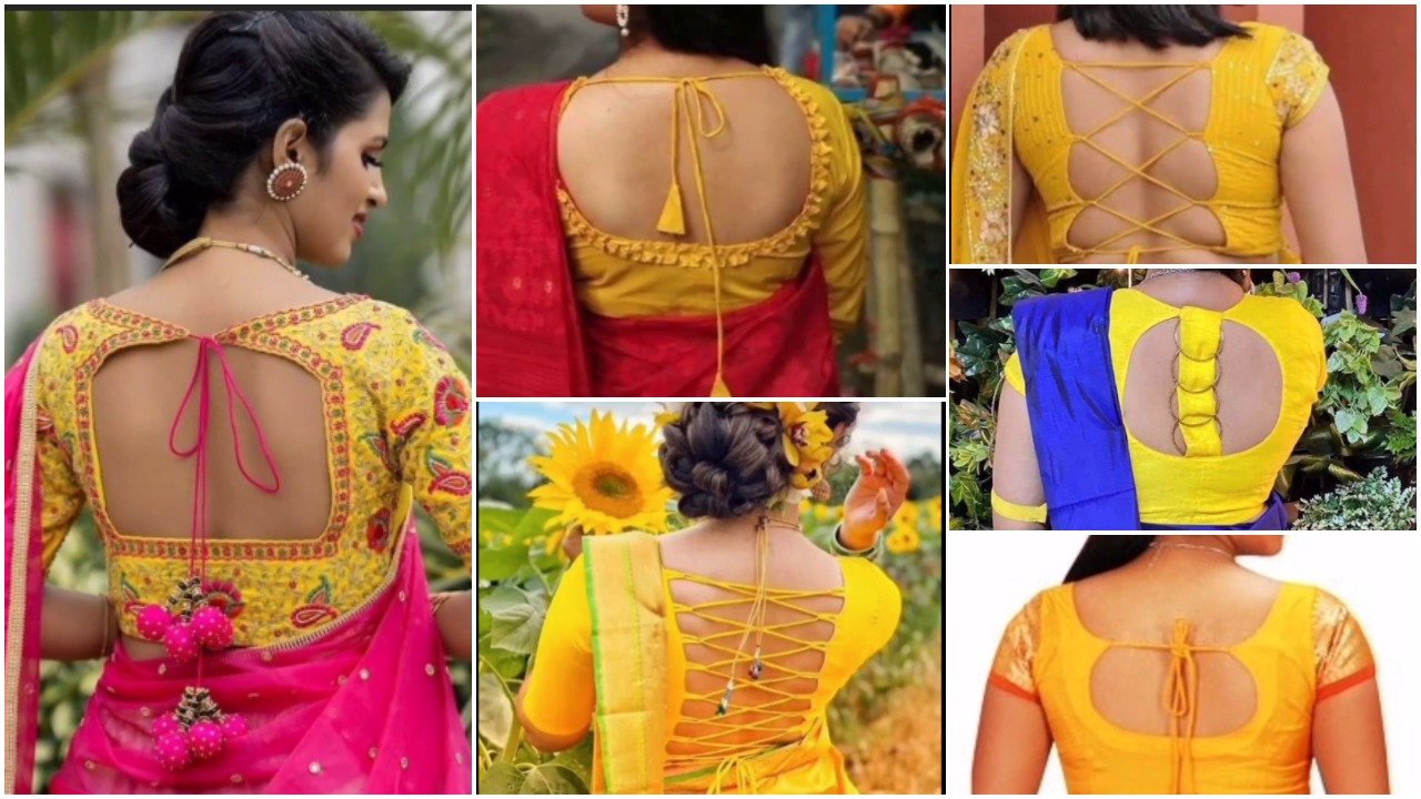 Top 10 trending yellow blouse designs for traditional look ...