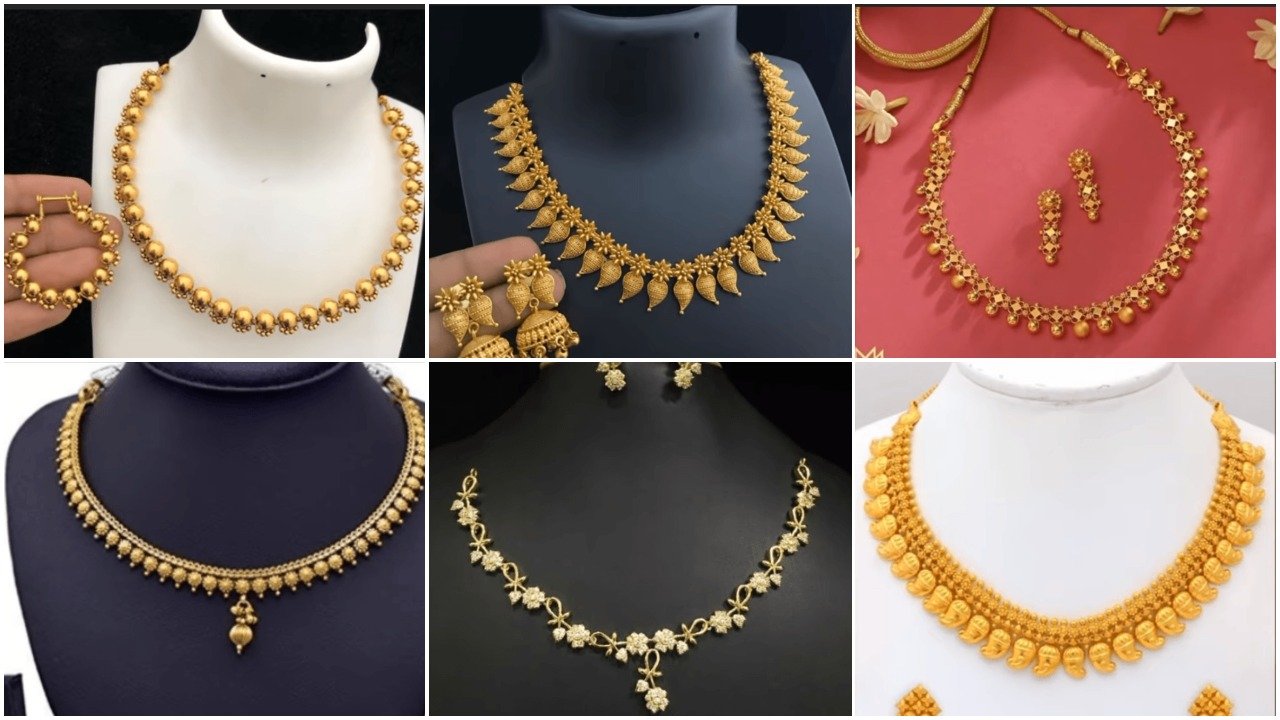 Latest simple gold necklace designs