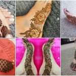 Simple feet mehndi design