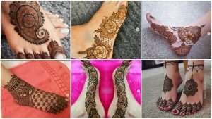 Simple feet mehndi design