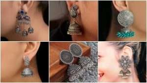 Silver jhumka earrings design collection
