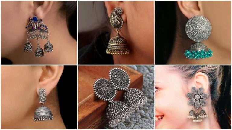 Silver jhumka earrings design collection