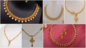 Latest simple and beautiful gold necklace design