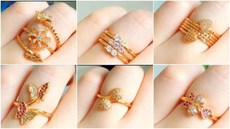 Latest beautiful gold and diamond rings design