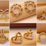 Latest gold ear stud design