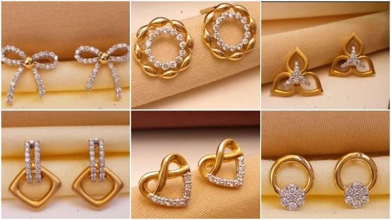 Latest gold ear stud design