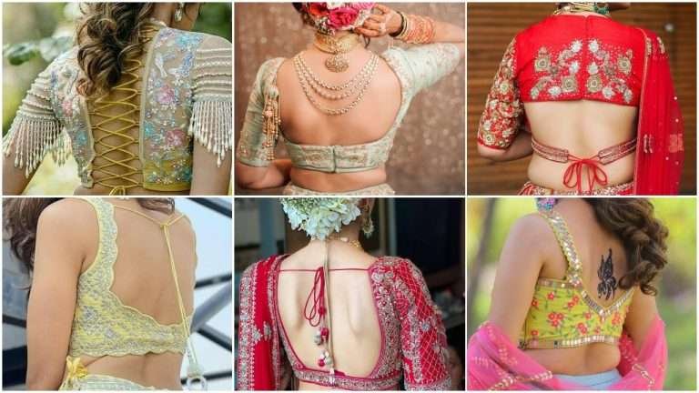 Designer blouse back neck design