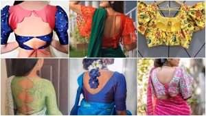 Latest boat neck blouse back design