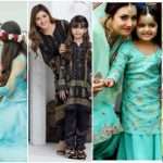 Mother-daughter matching outfit idea