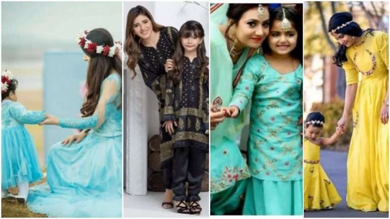 Mother-daughter matching outfit idea