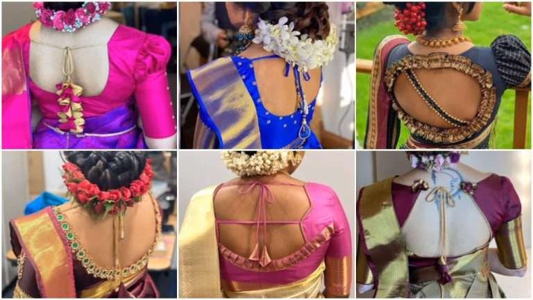 Bridal blouse back neck design