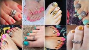 Latest beautiful silver toe ring design collection