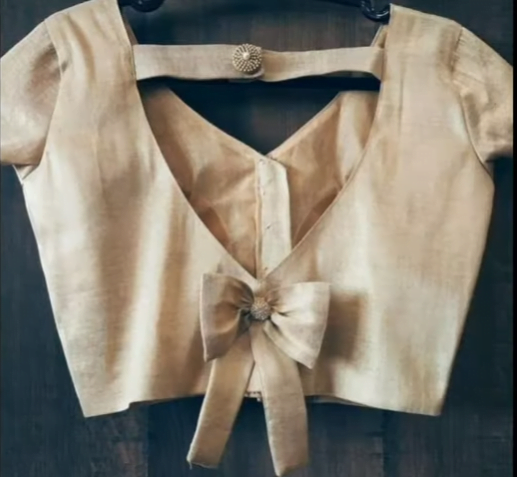 New bow back neck blouse designs simple - Simple Craft Idea