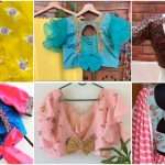 New bow back neck blouse designs simple