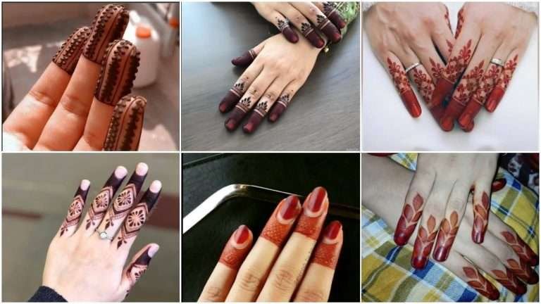 Latest finger mehndi design