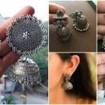 Silver jhumka design