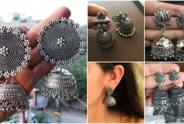 Silver jhumka design