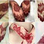 Red mehndi design