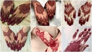Red mehndi design