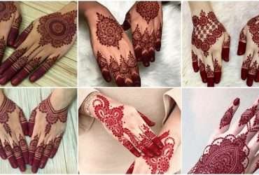 Red mehndi design